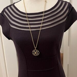 Susana Monaco Sheath Dress Knee Length Brushed Purple Wool Sleeveless Like New